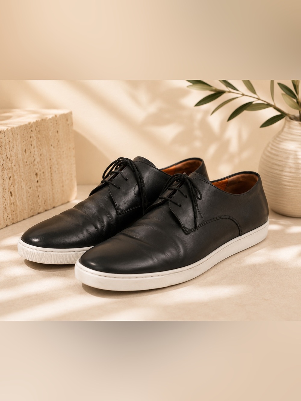 Santoni Leather Derby Sneakers
Size 13 D Width
Black Leather | Made in Italy #10